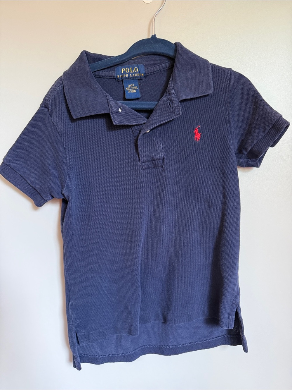 Polo by Ralph Lauren Navy Polo with Red Pony Embroidery